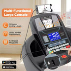 5HP Foldable Treadmill w/ 20% Auto Incline,400LB Treadmill for Home,Personalized App Control,71 Programs,12MPH Fast Speed for Varied Workout Intensity