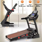 5HP Foldable Treadmill w/ 20% Auto Incline,400LB Treadmill for Home,Personalized App Control,71 Programs,12MPH Fast Speed for Varied Workout Intensity