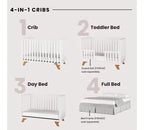 Child Craft SOHO Crib, 3-Drawer Dresser, Chest, Nightstand, 4-Piece Nursery Set