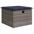 vidaXL Patio Sofa Set with Cushions Poly Rattan Acacia