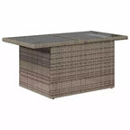 vidaXL Patio Sofa Set with Cushions Poly Rattan Acacia