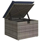 vidaXL Patio Sofa Set with Cushions Poly Rattan Acacia