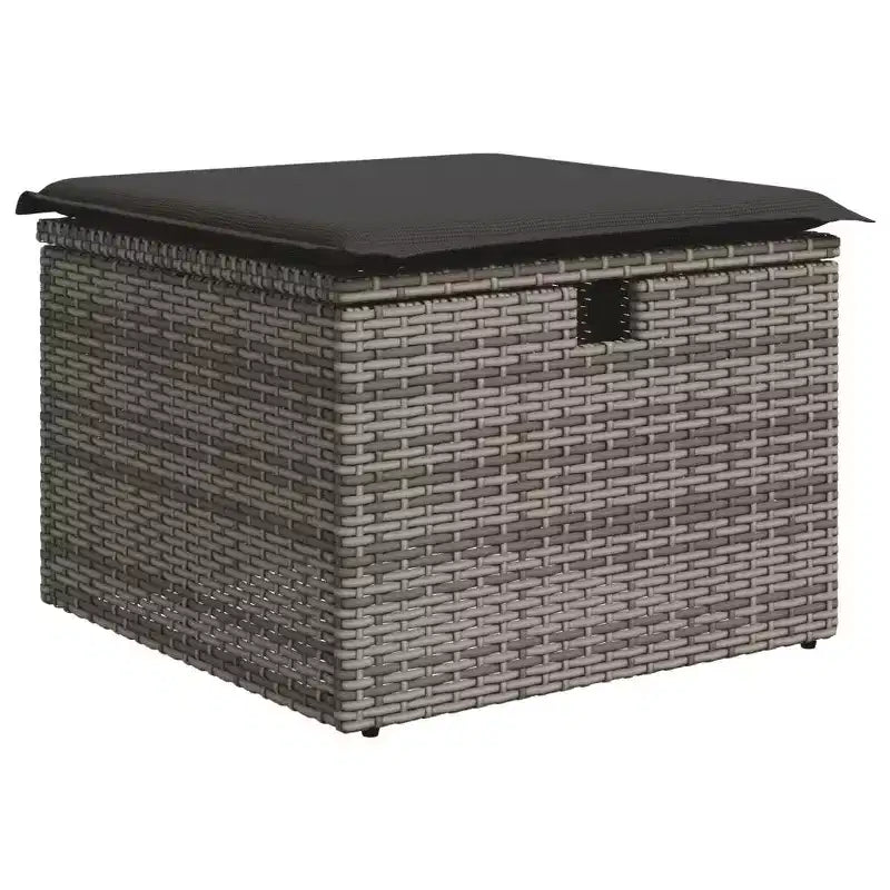 vidaXL 6 Piece Patio Sofa Set with Cushions Poly Rattan and Acacia