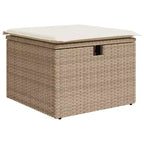 vidaXL 6 Piece Patio Sofa Set with Cushions Poly Rattan and Acacia