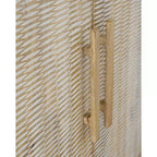 Signature Design by Ashley Dallinbury Accent Storage Cabinet with Carved Doors, Natural & Whitewash