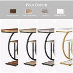 Lantine 41.3-Inch Industrial Console Table, 4-Tier Sofa Table with Circle Base and Storage for Living Room, Hallway, Foyer