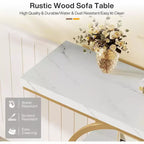 Lantine 41.3-Inch Industrial Console Table, 4-Tier Sofa Table with Circle Base and Storage for Living Room, Hallway, Foyer