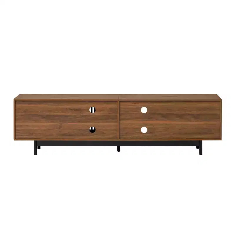 78'' Modern TV Stand for 85'' TVs Media Console Entertainment Center with Deep Drawers & Cable Management, Walnut - ModernLuxe