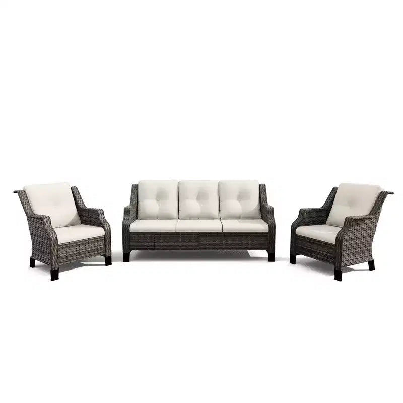 Canapé d'extérieur tout temps UPTIOT avec accoudoirs ergonomiques et coussins haut de gamme
