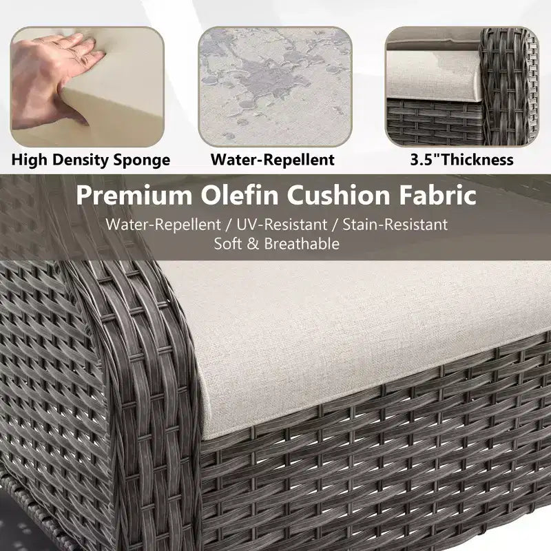 Canapé d'extérieur tout temps UPTIOT avec accoudoirs ergonomiques et coussins haut de gamme