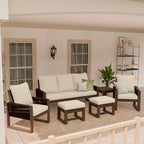 UPTIOT Premium Outdoor Sofa Set with Hemlock Wood & All-Weather Comfort
