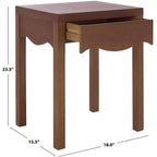 Kannie 1 Drawer Accent Table - ACC6614 - Dark Oak - Safavieh