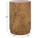 Siya Round Accent Table - ACC6611 - Brown - Safavieh
