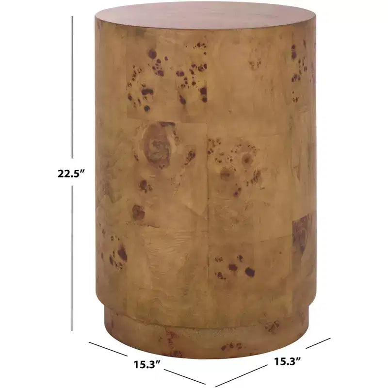 Siya Round Accent Table - ACC6611 - Brown - Safavieh
