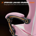 Chaise de jeu ergonomique TUYOHW avec repose-pieds, fauteuil inclinable en cuir PU avec appuie-tête et accoudoir fixe, chaise d'ordinateur pour le bureau et l'étude