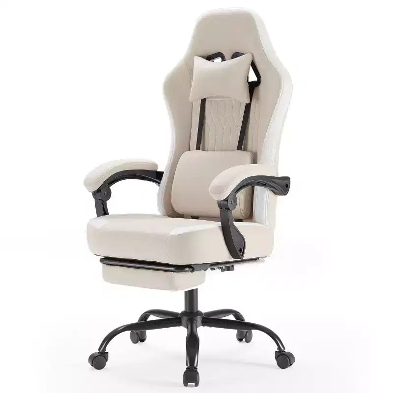 Chaise de bureau ergonomique TUYOHW avec accoudoirs rembourrés, chaise de jeu avec support lombaire, chaise roulante pivotante avec roulettes pour la maison, le bureau