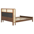 Queen/King Size Platform Bed Frame with Wingback Upholstered Headboard & Sturdy Wood Frame, Bohemian - ModernLuxe