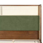 Queen/King Size Platform Bed Frame with Wingback Upholstered Headboard & Sturdy Wood Frame, Bohemian - ModernLuxe