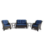 UPTIOT 5-Piece Outdoor Set with Loveseat, Armchairs & Side Tables