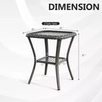 UPTIOT 5-Piece Outdoor Set with Loveseat, Armchairs & Side Tables