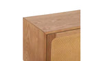 JVNOXK 22-inch Swivel Hidden Storage Bedside Table Mid-Century Modern Rattan Wood Leg Side Table Suitable for Bedrooms Natural Finish