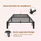 Acekool Black Metal Bed Frame, Heavy Duty Platform with Under Bed Storage, No Box Spring Needed, Easy Assembly, Multiple Sizes