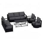 Ensemble de canapé de patio extérieur UPTIOT avec fauteuils à bascule et table basse pour une détente en toute saison