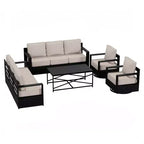 Ensemble de canapé de patio extérieur UPTIOT avec fauteuils à bascule et table basse pour une détente en toute saison