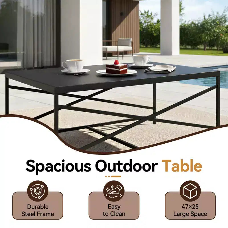 Ensemble de canapé de patio extérieur UPTIOT avec fauteuils à bascule et table basse pour une détente en toute saison