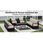 Ensemble de canapé de patio extérieur UPTIOT avec fauteuils à bascule et table basse pour une détente en toute saison