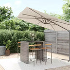 vidaXL Outdoor Bar Set Poly Rattan