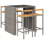 vidaXL Outdoor Bar Set Poly Rattan
