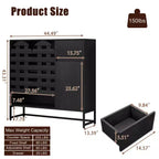 Buffet de rangement, porte tissée, portes cintrées, étagères réglables, pieds en métal, tiroir, pour cuisine/salon/salle à manger/entrée