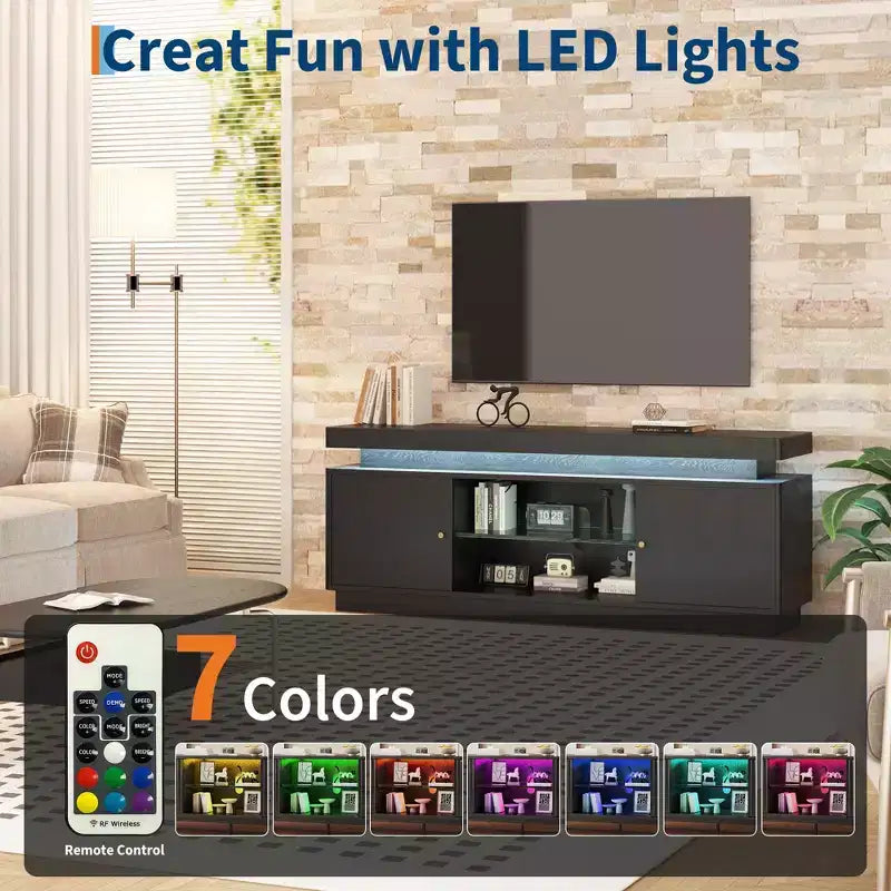 COZONY TV Stand w/ 2 Doors, Versatile TV Console for Living Room, Durable Television Table & Stand, Stylish TV Furniture for Modern Home