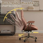 HOMLUX Chaise de bureau moderne ergonomique à dossier haut en tissu suède pour directeur ou bureau à domicile
