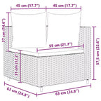 vidaXL Patio Sofa Set with Cushions Lounge Setting Outdoor Furniture Poly Rattan