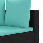 vidaXL Patio Sofa Set with Cushions Lounge Setting Outdoor Furniture Poly Rattan