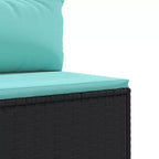 vidaXL Patio Sofa Set with Cushions Lounge Setting Outdoor Furniture Poly Rattan