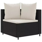vidaXL Patio Sofa Set with Cushions Lounge Setting Outdoor Furniture Poly Rattan