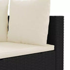vidaXL Patio Sofa Set with Cushions Lounge Setting Outdoor Furniture Poly Rattan