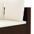 vidaXL Patio Sofa Set with Cushions Lounge Setting Outdoor Furniture Poly Rattan