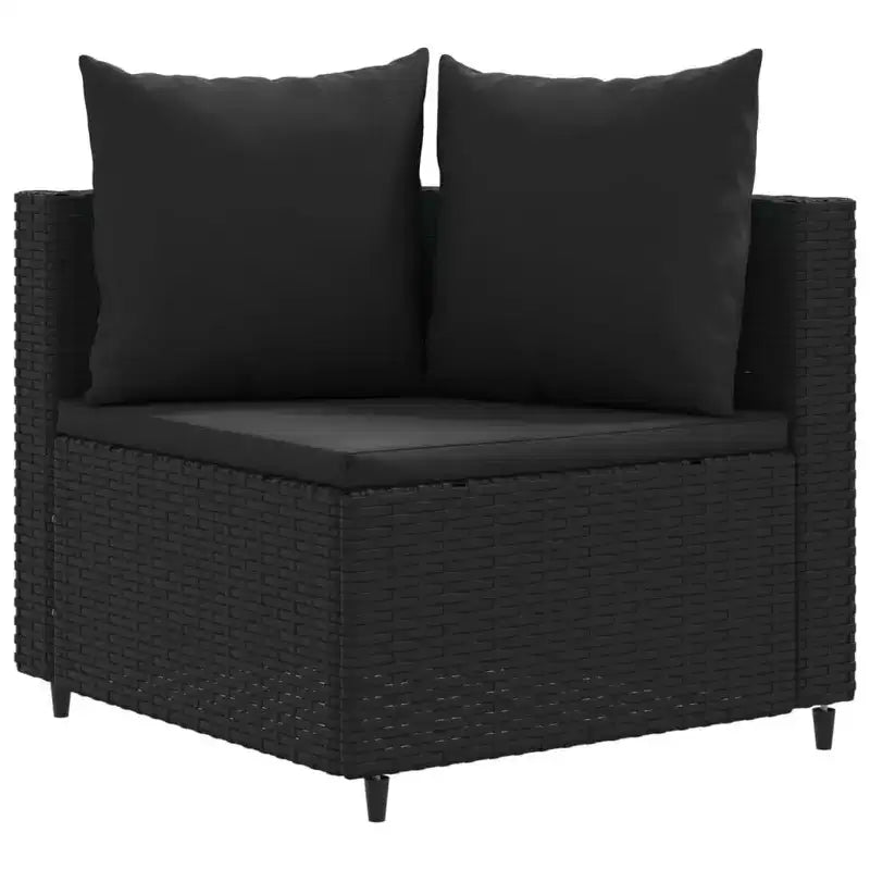vidaXL Patio Sofa Set with Cushions Lounge Setting Outdoor Furniture Poly Rattan