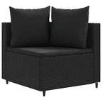 vidaXL Patio Sofa Set with Cushions Lounge Setting Outdoor Furniture Poly Rattan