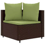 vidaXL Patio Sofa Set with Cushions Lounge Setting Outdoor Furniture Poly Rattan