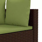 vidaXL Patio Sofa Set with Cushions Lounge Setting Outdoor Furniture Poly Rattan