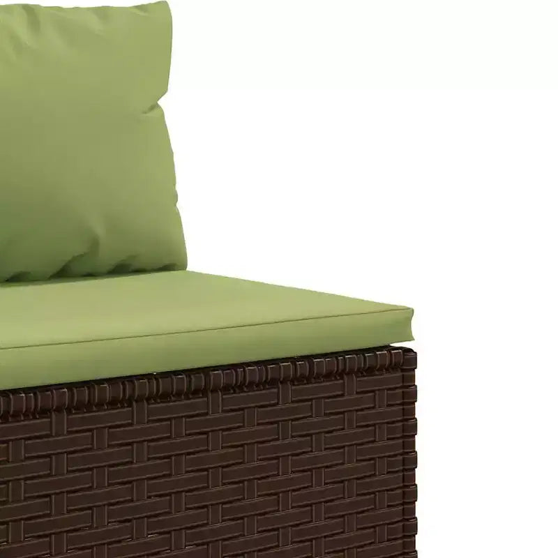 vidaXL Patio Sofa Set with Cushions Lounge Setting Outdoor Furniture Poly Rattan
