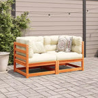 vidaXL 2 Piece Patio Sofa Set Solid Wood Pine