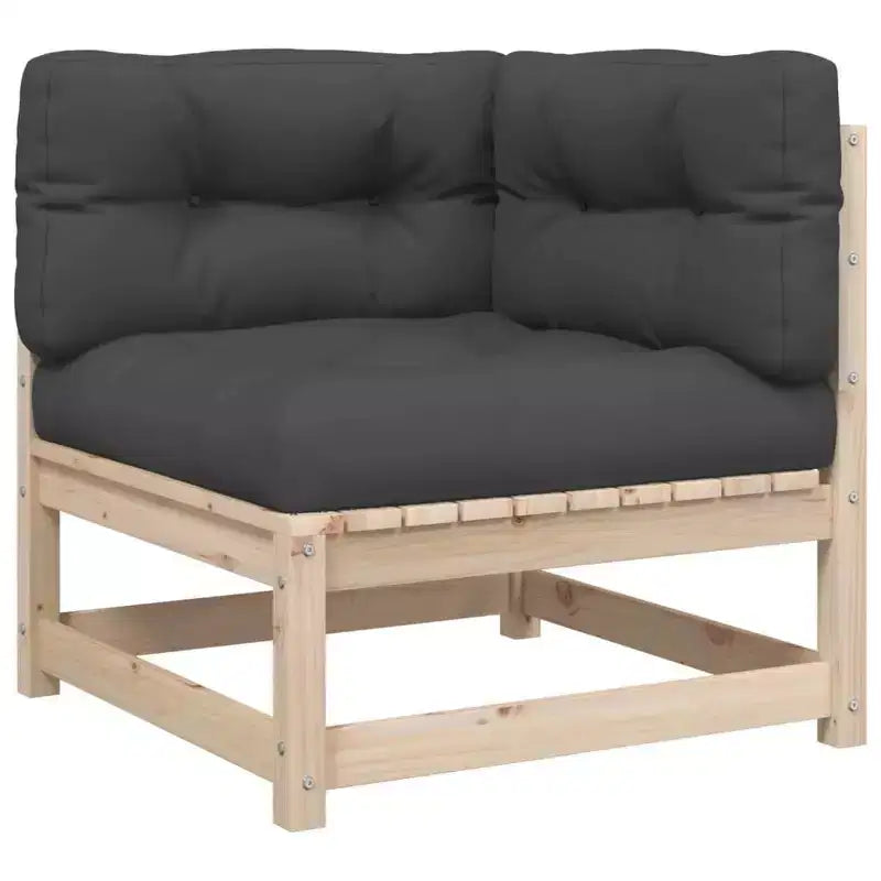 vidaXL 2 Piece Patio Sofa Set Solid Wood Pine
