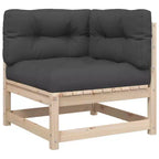 vidaXL 2 Piece Patio Sofa Set Solid Wood Pine