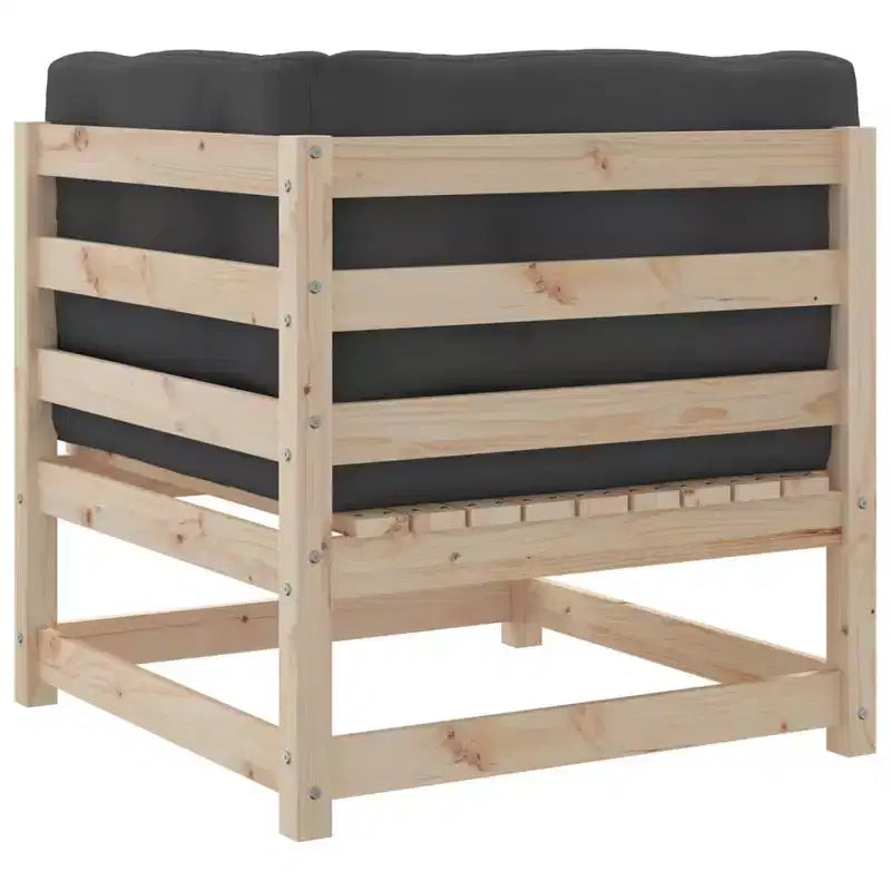 vidaXL 2 Piece Patio Sofa Set Solid Wood Pine